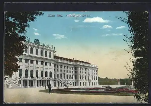 AK Wien, Schönbrunn, Blick auf das Schloss