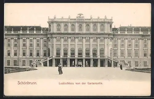 AK Wien, Schönbrunn, Lustschloss von der Gartenseite