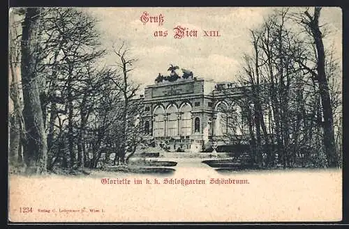 AK Wien, Gloriette im k. k. Schlossgarten Schönbrunn