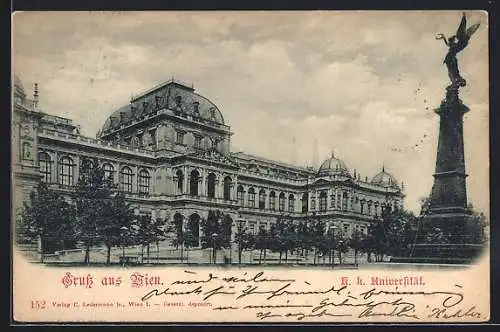 AK Wien, Denkmal vor der K. k. Universität