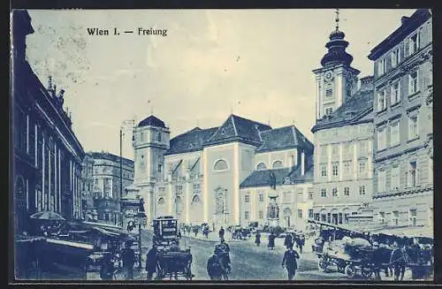 AK Wien, Freiung mit Schottenkirche