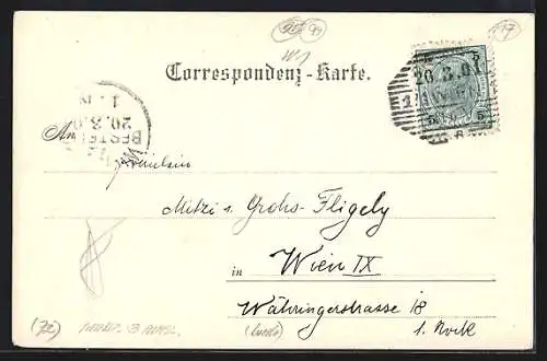 AK Wien, Freiung mit Kirche und Brunnen