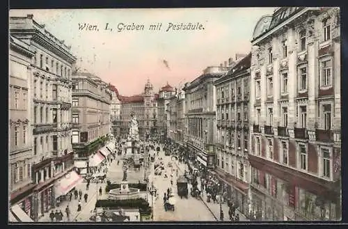 AK Wien, Graben mit Pestsäule