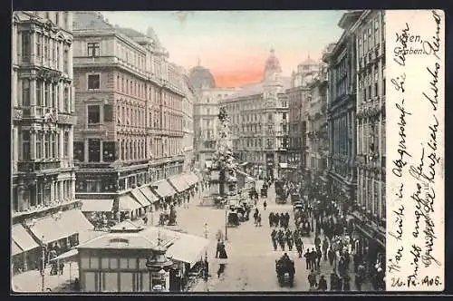 AK Wien, Graben mit Denkmal