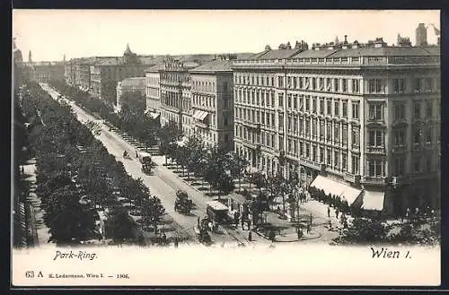 AK Wien, Park-Ring mit Strassenbahn