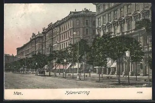 AK Wien, Kolowratring mit Bäumen