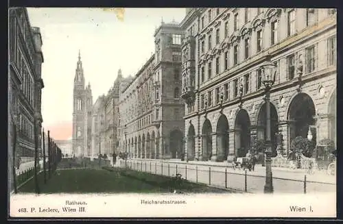 AK Wien, Rathaus an der Reichsratsstrasse