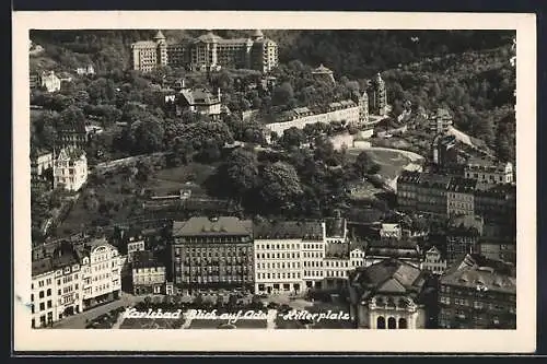 AK Karlsbad, Blick auf platz