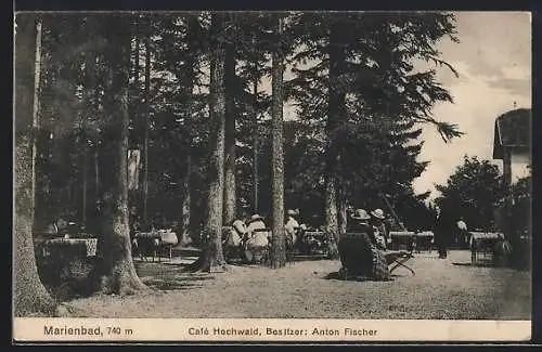 AK Marienbad, Cafe Hochwald von Anton Fischer