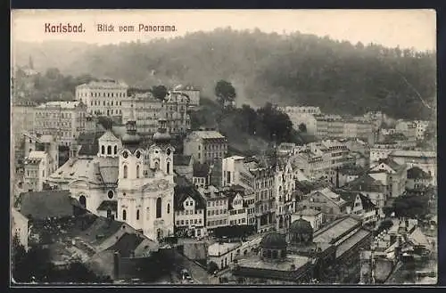 AK Karlsbad, Blick vom Panorama