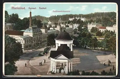 AK Marienbad, Kursaal, Neubad und Ferdinandsbrunnen