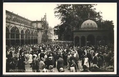 AK Marienbad, Abendkonzert an der Kolonnade