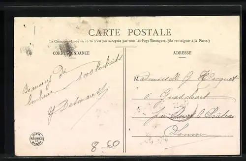 AK Kind schiebt eine Schubkarre, Jahreszahl 1906