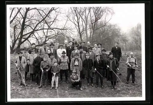 Foto-AK Gruppenfoto von Anglern