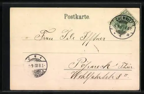 AK Münchner Kindl auf einem Bierfass