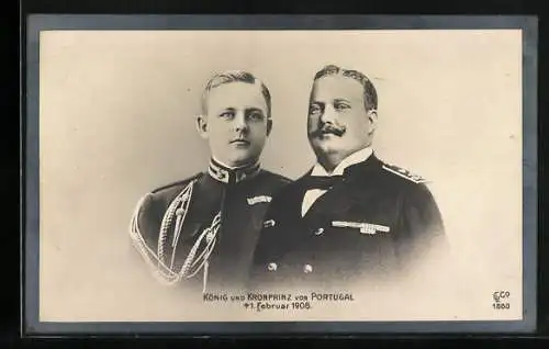 AK König und Kronprinz von Portugal, Trauerrand