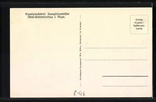 AK Ober-Schreiberhau /Rsgb., Kunstglasfabrik Josephinenhütte