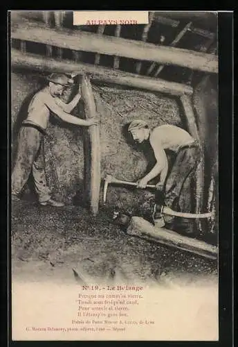 AK Le Boisage, Arbeiter in der Mine, Bergbau