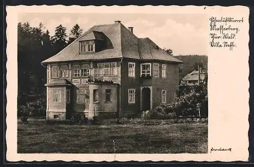 AK Masserberg / Thür. Wald, Hotel Waldfrieden, Nebenhaus Villa Steffi