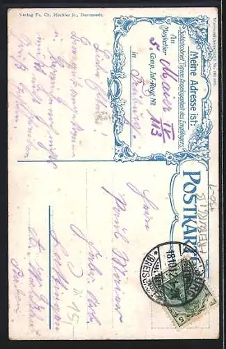 Künstler-AK O. Merte unsign.: 83 - Mein Regiment, Soldat im Feld