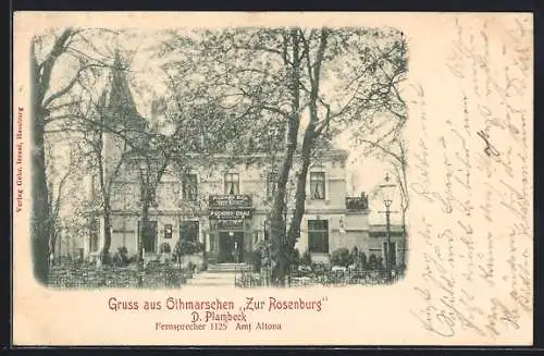AK Hamburg-Othmarschen, Gasthaus Zur Rosenburg D. Plambeck