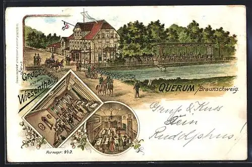 Lithographie Querum, Gasthof Waldhaus Querum im Wiesenthal