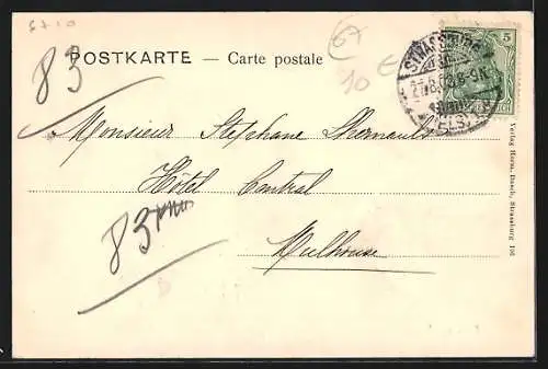 AK Strassburg i. E., Goldgiesen-Rue d`or