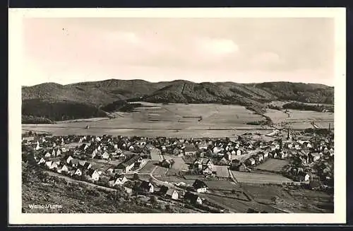 AK Wallau /Lahn, Totalansicht von einen Berg aus