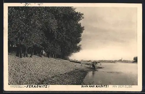 AK Radebeul, Partie an der Elbe