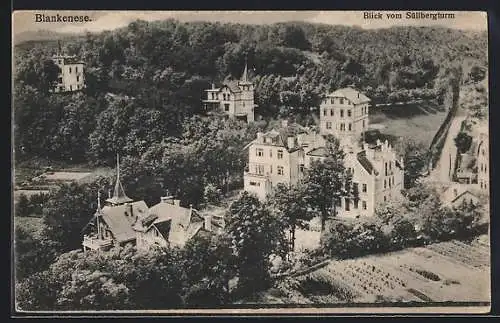 AK Hamburg-Blankenese, Blick vom Süllbergturm