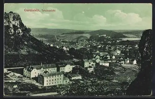 AK Gerolstein, Totalansicht aus der Vogelschau