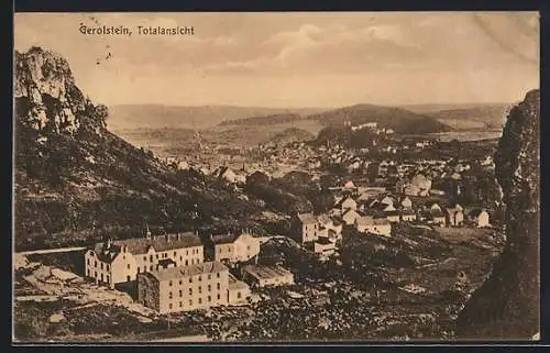 AK Gerolstein, Totalansicht von einen Berg aus