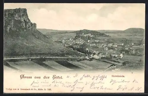 AK Gerolstein /Eifel, Panorama aus der Vogelschau