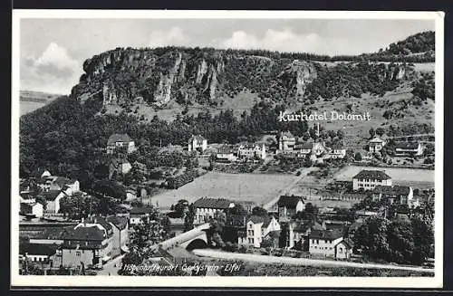 AK Gerolstein /Eifel, Ortsansicht mit Kurhotel Dolomit