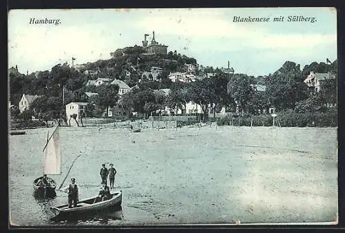 AK Hamburg-Blankenese, Ortsansicht mit Süllberg