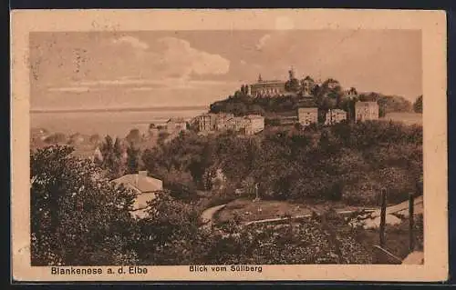 AK Hamburg-Blankenese a. d. Elbe, Blick vom Süllberg