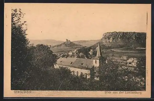 AK Gerolstein, Blick von der Löwenburg