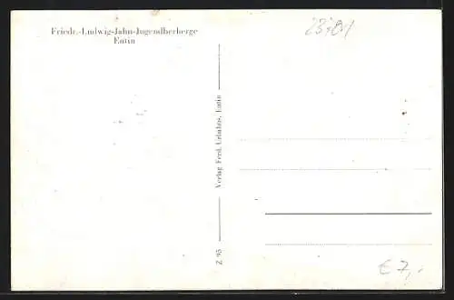 AK Eutin, Friedrich-Ludwig-Jahn-Jugendherberge in vier Ansichten