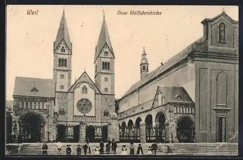 AK Werl, Partie an der neuen Wallfahrtskirche