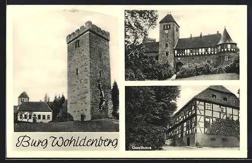AK Wohldenberg, Waldgast- und Pensionshaus, Burg und alter Turm