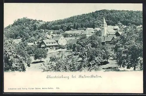 AK Ebersteinburg bei Baden-Baden, Ortsansicht aus der Vogelschau