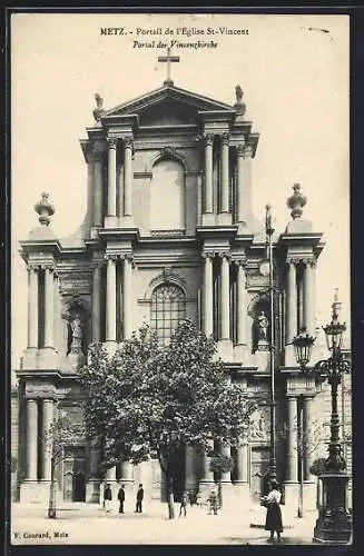 AK Metz, Portal der Vincenzkirche