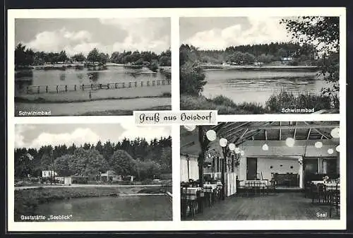 AK Hoisdorf, Schwimmbad, Gaststätte Seeblick mit Saal