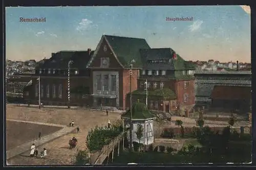 AK Remscheid, Hauptbahnhof aus der Vogelschau