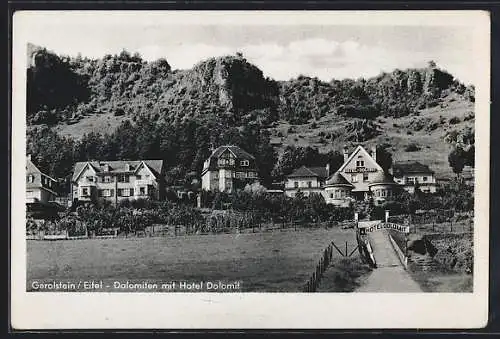 AK Gerolstein /Eifel, Dolomiten mit Hotel Dolomit