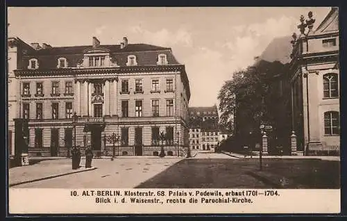 AK Berlin, Palais von Podewils in der Klosterstrasse 68