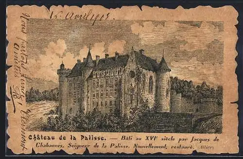 Künstler-AK La Palisse /Allier, Chateau de la Palisse