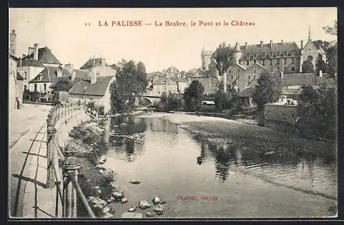 AK La Palisse /Allier, La Besbre, le Pont et le Chateau