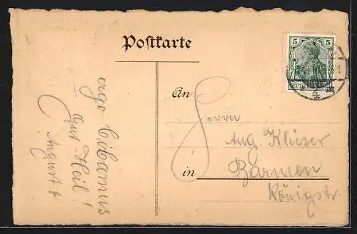 AK Köln, Restaurant Stapelhaus, Urkunde über getrunkenes Bier