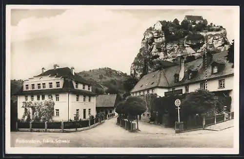 AK Pottenstein / Fränkische Schweiz, Strassenpartie mit Gasthof u. Brauerei Leo Wagner (vormals Distler)